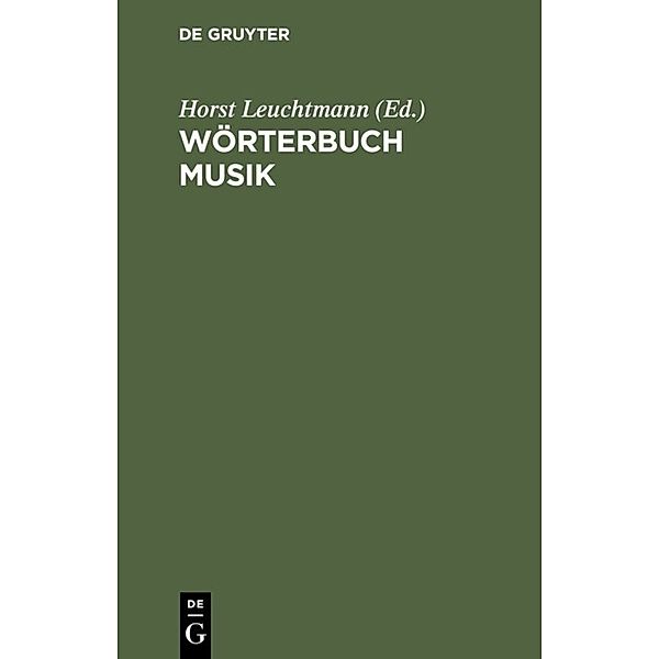 Wörterbuch Musik