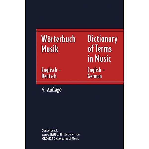 Wörterbuch Musik / Dictionary of Terms in Music, Horst Leuchtmann