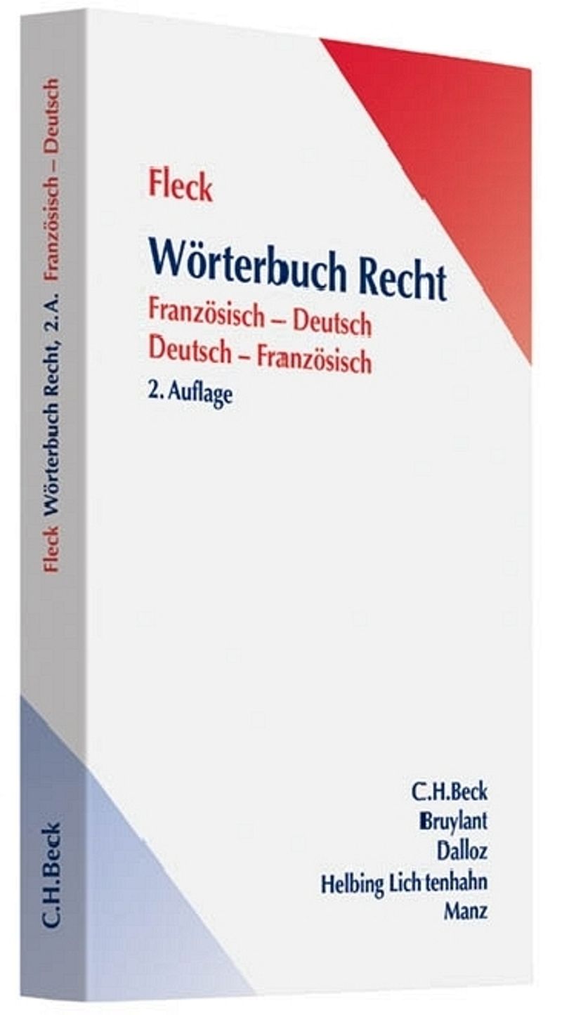 Wörterbuch Recht, Französisch-Deutsch, Deutsch-Französisch | Weltbild.ch