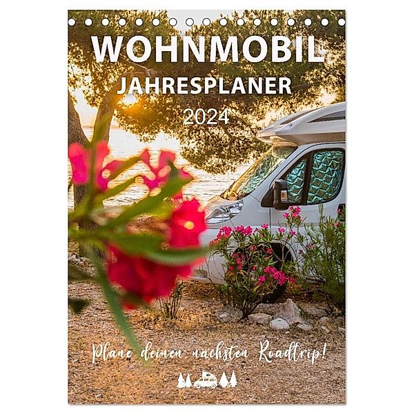 Wohnmobil Jahresplaner (Tischkalender 2024 DIN A5 hoch), CALVENDO Monatskalender, Mario Weigt