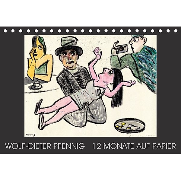 Wolf-Dieter Pfenning - 12 Monate auf Papier (Tischkalender 2018 DIN A5 quer), Wolf-Dieter Pfennig