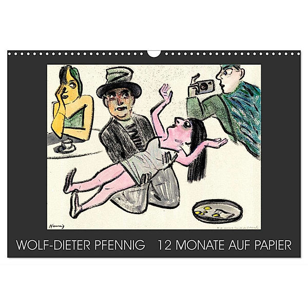 Wolf-Dieter Pfenning - 12 Monate auf Papier (Wandkalender 2024 DIN A3 quer), CALVENDO Monatskalender, Wolf-Dieter Pfennig