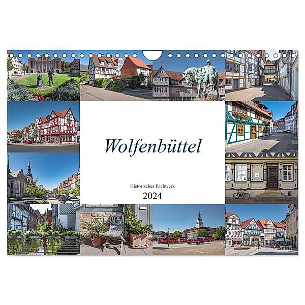 Wolfenbüttel - Historisches Fachwerk (Wandkalender 2024 DIN A4 quer), CALVENDO Monatskalender, Magic Artist Design, Steffen Gierok