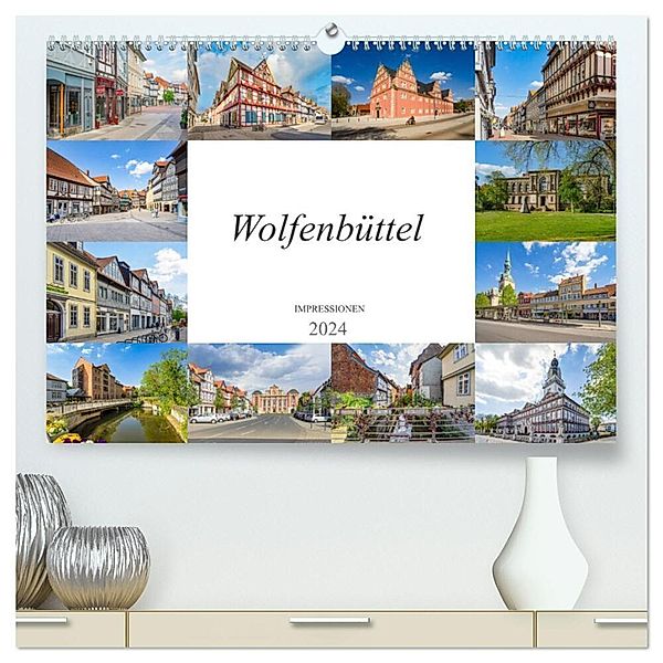 Wolfenbüttel Impressionen (hochwertiger Premium Wandkalender 2024 DIN A2 quer), Kunstdruck in Hochglanz, Dirk Meutzner