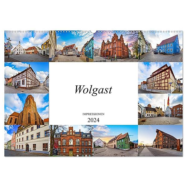 Wolgast Impressionen (Wandkalender 2024 DIN A2 quer), CALVENDO Monatskalender, Dirk Meutzner