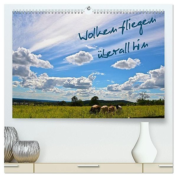 Wolken fliegen überall hin (hochwertiger Premium Wandkalender 2024 DIN A2 quer), Kunstdruck in Hochglanz, Marianne Drews