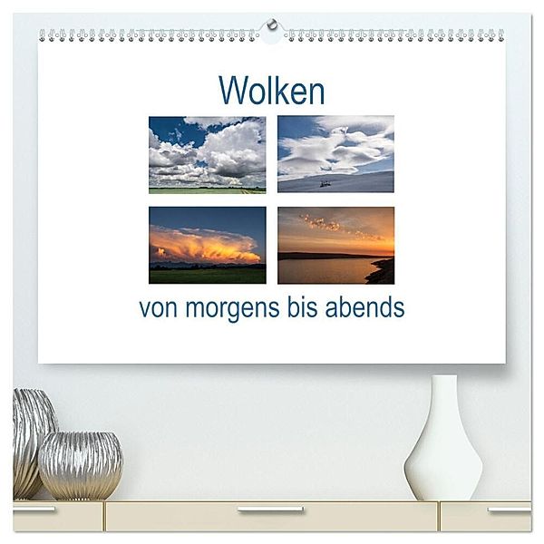 Wolken von morgens bis abends (hochwertiger Premium Wandkalender 2025 DIN A2 quer), Kunstdruck in Hochglanz, Calvendo, Hans Seidl