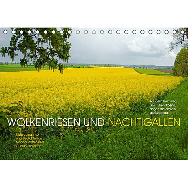 Wolkenriesen und Nachtigallen (Tischkalender 2019 DIN A5 quer), Martina Marten und Gudrun Schwibbe