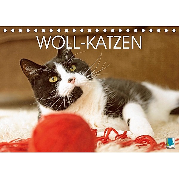 Woll-Katzen (Tischkalender 2021 DIN A5 quer), Calvendo