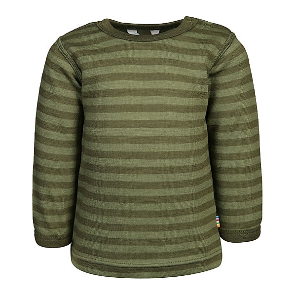 Joha Woll-Langarmshirt 618 - STRIPE BABY in green