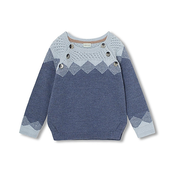 MINI A TURE Woll-Strickpullover THINO in citadel blue