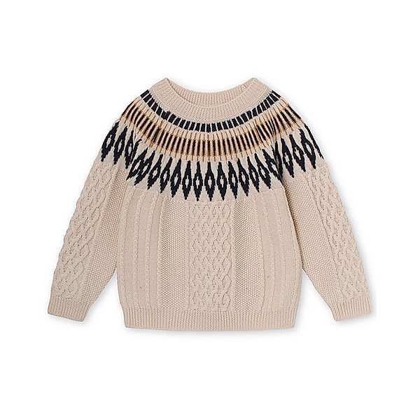 MINI A TURE Woll-Strickpullover TIMO in sand dollar