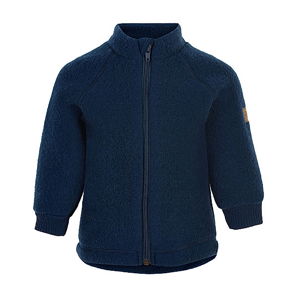 mikk-line Wollfleece-Jacke MERINO BABY in blue nights