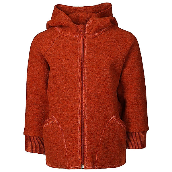 ENGEL Wollfleece-Kapuzenjacke SNUGGLY WINTER in magma melange