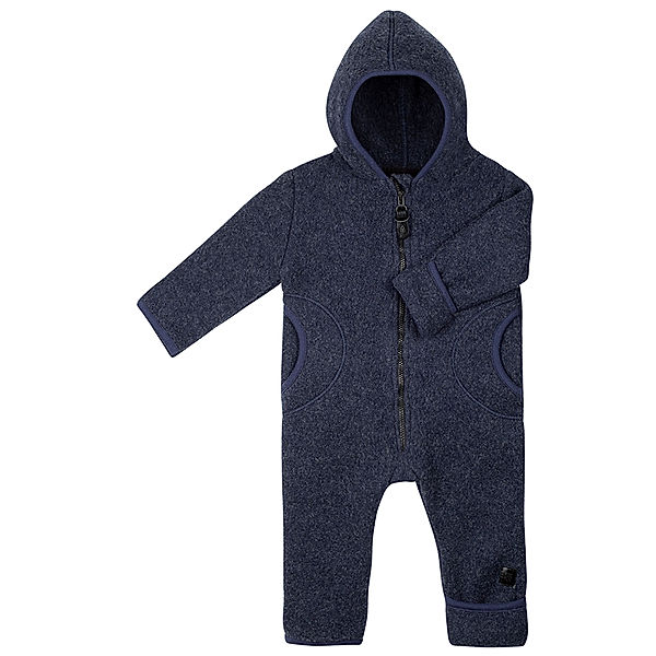 PURE PURE BY BAUER Wollfleece-Kapuzenoverall MINI in marine