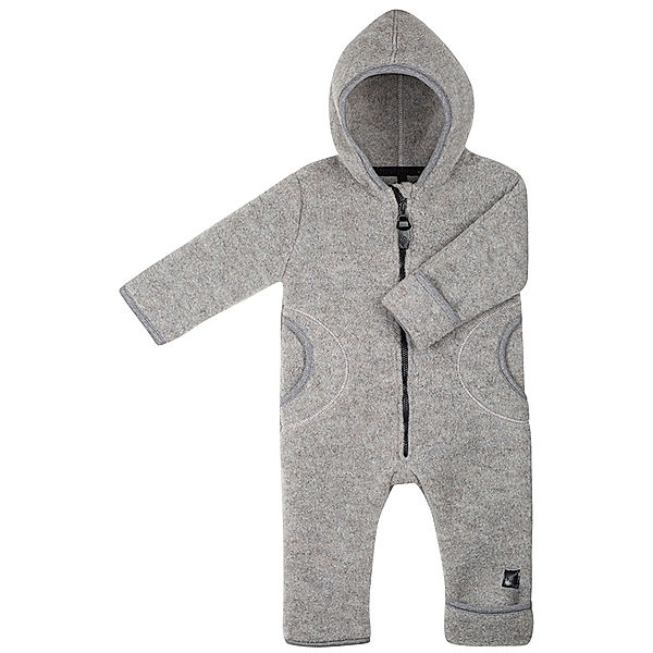 PURE PURE BY BAUER Wollfleece-Kapuzenoverall MINI in moonrock