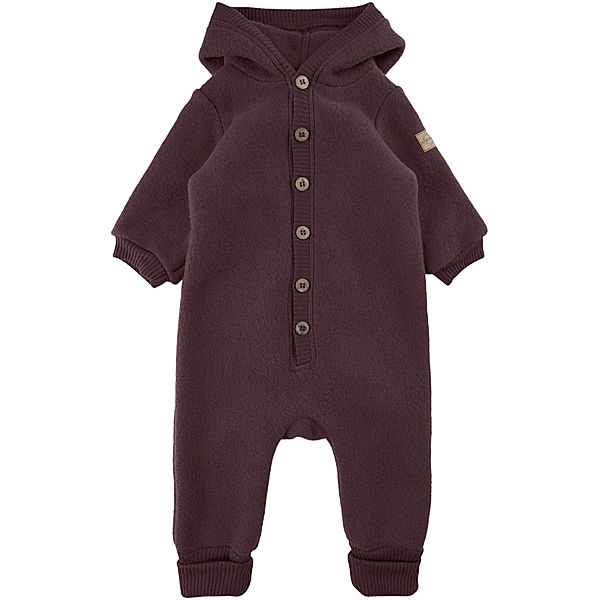 mikk-line Wollfleece-Overall BABYHOOD in huckleberry