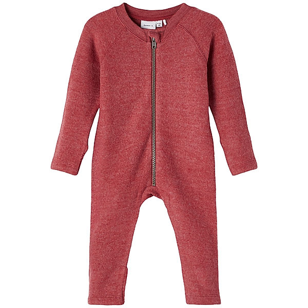 name it Wollfleece-Overall NBFWMINO WOOL in earth red