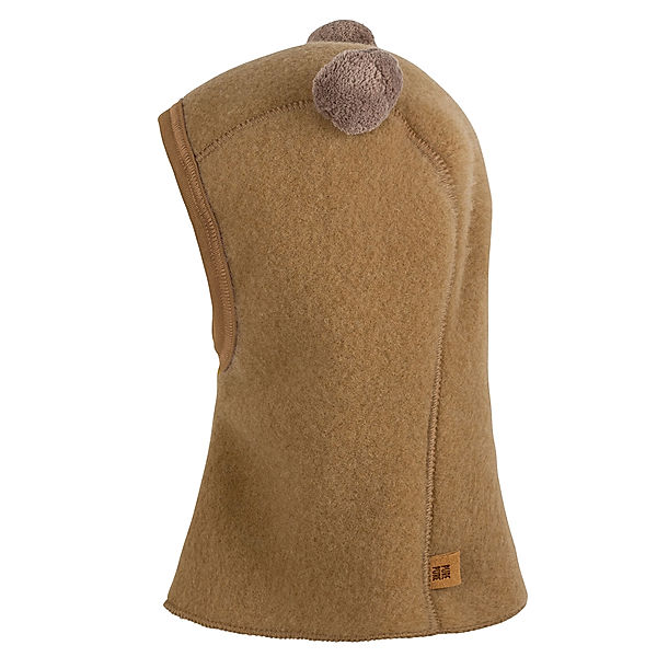 PURE PURE BY BAUER Wollfleece-Schlupfmütze BEAR in ermine/beige