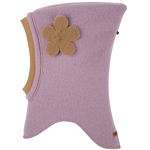 PURE PURE BY BAUER Wollfleece-Schlupfmütze FLOWER in mauve