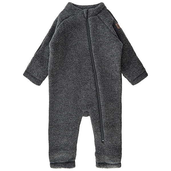 mikk-line Wolloverall BABY SUIT in melange anthracite