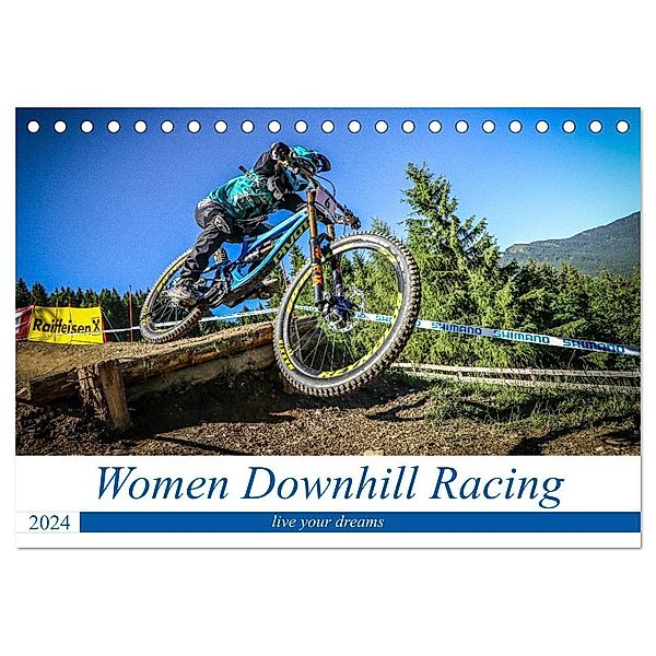 Women Downhill Racing (Tischkalender 2024 DIN A5 quer), CALVENDO Monatskalender, Arne Fitkau