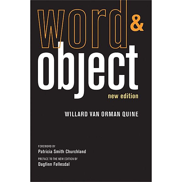 Word and Object, new edition, Willard van Orman Quine