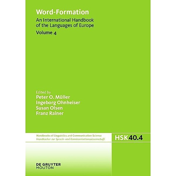 Word-Formation / Handbücher zur Sprach- und Kommunikationswissenschaft Bd.40/4