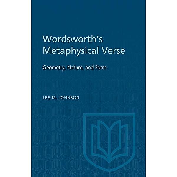 Wordsworth's Metaphysical Verse, Lee Johnson