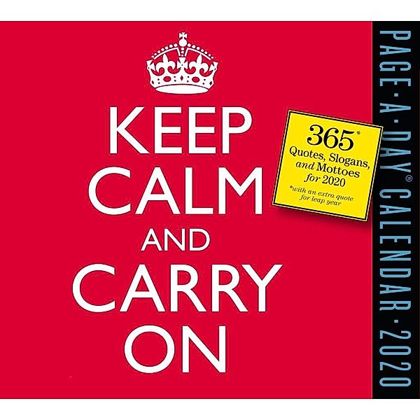Workman Calendars: 2020 Keep Calm and Carry on Page-A-Day Ca, Workman Calendars