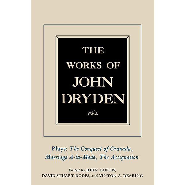 Works of John Dryden: The Works of John Dryden, Volume XI, John Dryden