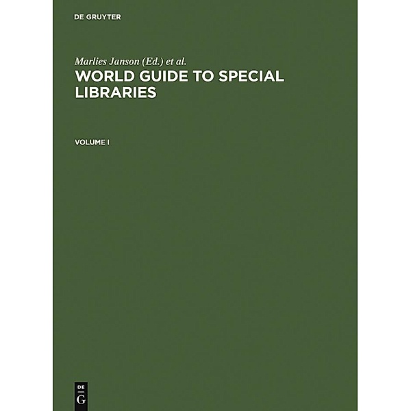 World Guide to Special Libraries