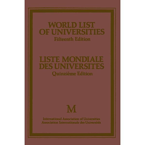 World List of Universities / Liste Mondiale des Universites, International Association of Universities