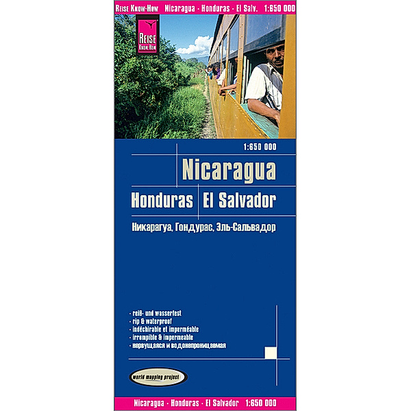 World Mapping Project / Reise Know-How Landkarte Nicaragua, Honduras, El Salvador