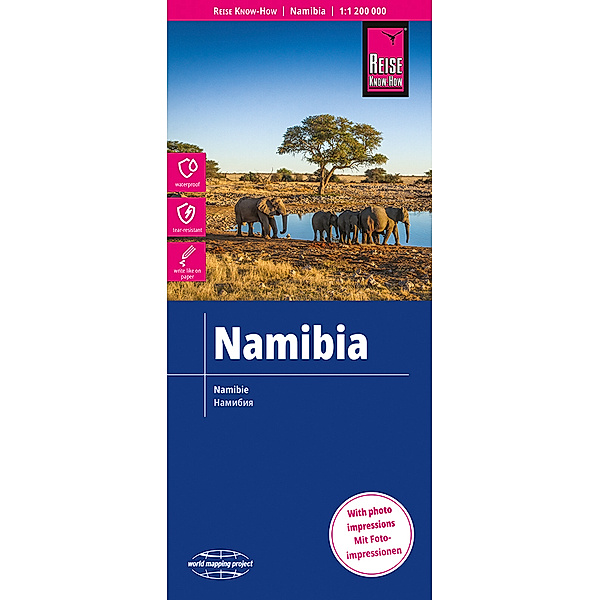 World Mapping Project / Reise Know-How Landkarte Namibia (1:1.200.000). Namibie, Reise Know-How Verlag Peter Rump GmbH