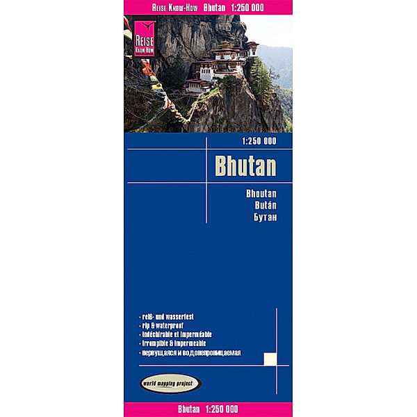 World Mapping Project / Reise Know-How Landkarte Bhutan (1:250.000). Bhoutan / Bután