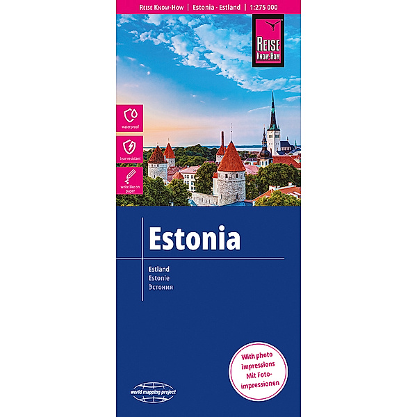 World Mapping Project / Reise Know-How Landkarte Estland / Estonia (1:275.000). Estonia / Estonie