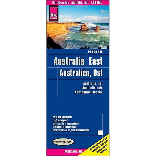 World Mapping Project / Reise Know-How Landkarte Australien, Ost / Australia, East (1:1.800.000), Reise Know-How Verlag Peter Rump