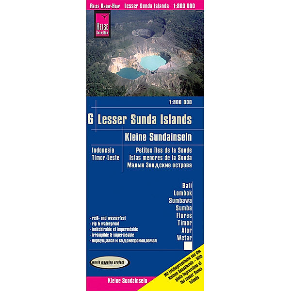 World Mapping Project / Reise Know-How Landkarte Kleine Sundainseln / Lesser Sunda Islands (1:800.000) - Bali, Lombok, Sumbawa, Sumba, Flores, Timor, Alor, Wetar -  Karte Indonesien 6, Reise Know-How Verlag Peter Rump