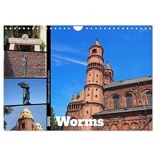 Worms-Nibelungenstadt am Rhein (Wandkalender 2025 DIN A4 quer), CALVENDO Monatskalender, Calvendo, Ilona Andersen