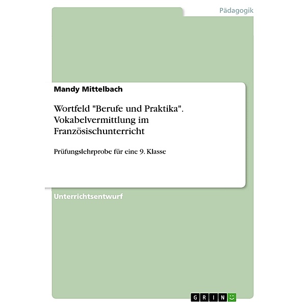 Wortfeld Berufe und Praktika. Vokabelvermittlung im Französischunterricht, Mandy Mittelbach