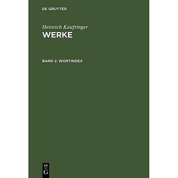 Wortindex, Heinrich Kaufringer