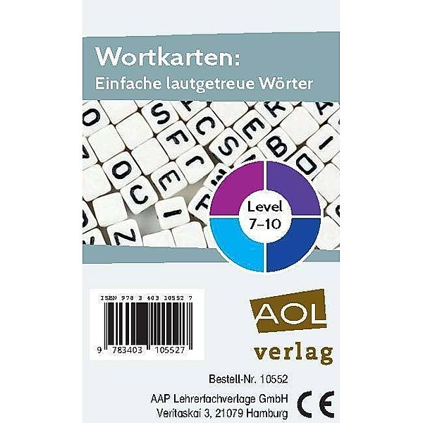 Wortkarten: Einfache lautgetreue Wörter - Level 7-10 (Kartenspiel), Kristina Poncin