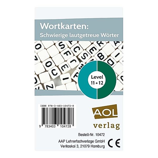 Wortkarten: Schwierige lautgetreue Wörter - Level 11+12 (Kartenspiel), Kristina Poncin