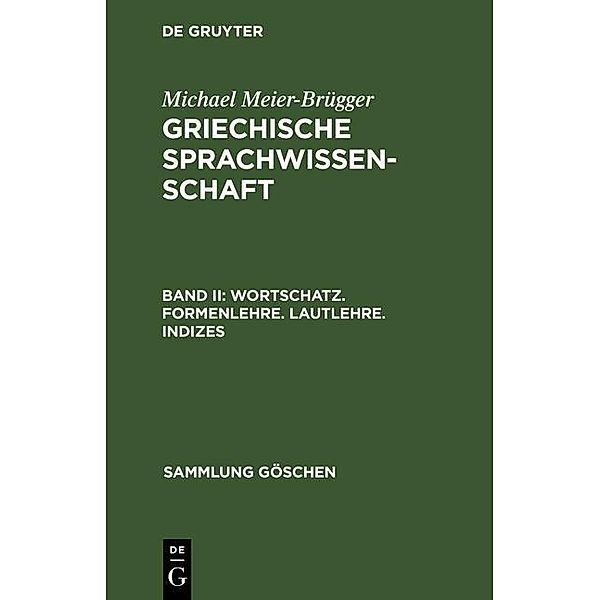 Wortschatz. Formenlehre. Lautlehre. Indizes / Sammlung Göschen Bd.2242, Michael Meier-Brügger