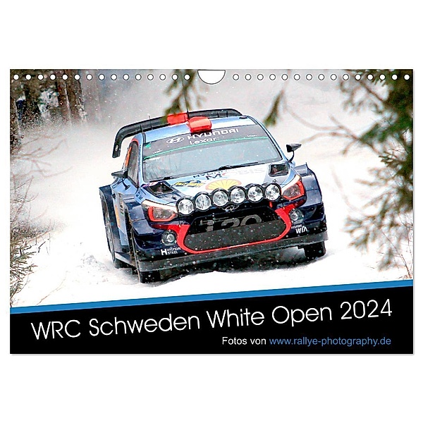 WRC Schweden White Open 2024 (Wandkalender 2024 DIN A4 quer), CALVENDO Monatskalender, Patrick Freiberg