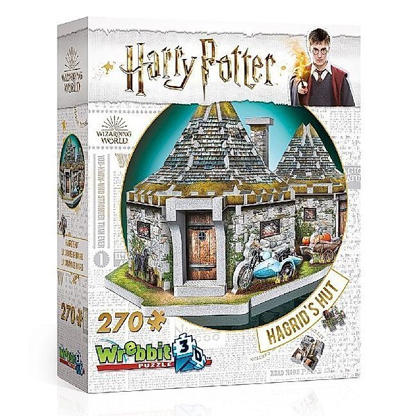 Folkmanis, Wrebbit Wrebbit Puzzle 3D - Harry Potter Hagrids Hütte (Puzzle)