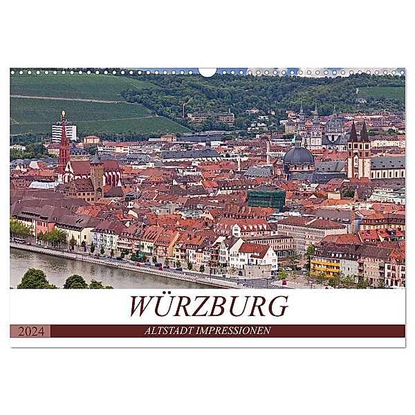 WÜRZBURG - ALTSTADT IMPRESSIONEN (Wandkalender 2024 DIN A3 quer), CALVENDO Monatskalender, U boeTtchEr