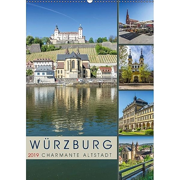 WÜRZBURG Charmante Altstadt (Wandkalender 2019 DIN A2 hoch), Melanie Viola