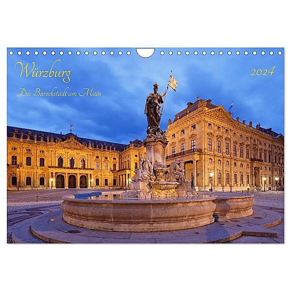 Würzburg Die Barockstadt am Main (Wandkalender 2024 DIN A4 quer), CALVENDO Monatskalender, Prime Selection